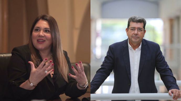 Francisca Blasco, presidenta de Cedtur y decana de la Facultad de Comercio y Turismo de la Universidad Complutense de Madrid; y Antonio Guevara, presidente honorífico de Cedtur y decano de la Facultad de Turismo
Universidad de Málaga.