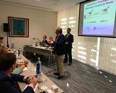 El presidente de AEGVE, Antonio Perea, durante la jornada técnica que se celebró en el hotel NH Collection Madrid Eurobuilding.