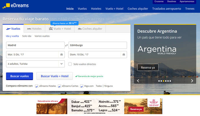 eDreams Odigeo se estanca en mercados principales
