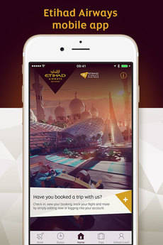 La nueva 'app' de Etihad Airways.