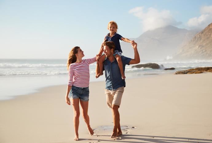 Familia de viaje.