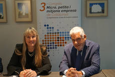 Maria Helena de Felipe, presidenta de Fepime Cataluña y Jordi Clos.