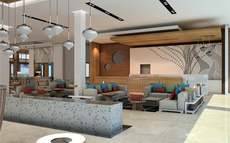 El lobby del hotel tiene vistas a un acantilado. (Foto: Destinia)