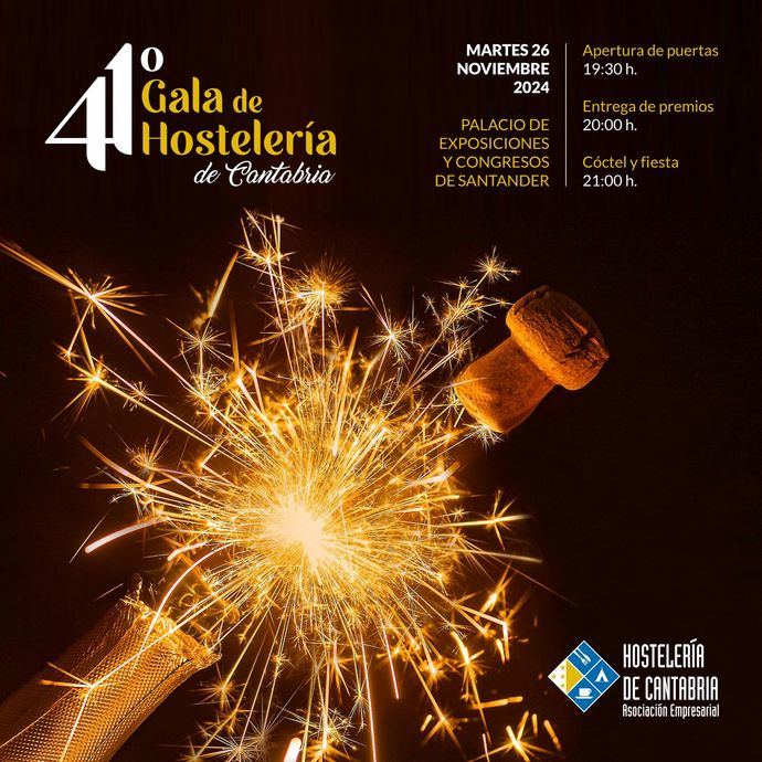 La Gala de Hostelería de Cantabria se celebrará el próximo 26 de noviembre
