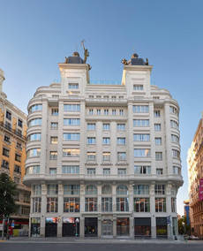 Fachada del hotel Hyatt Centric Gran Via Madrid.