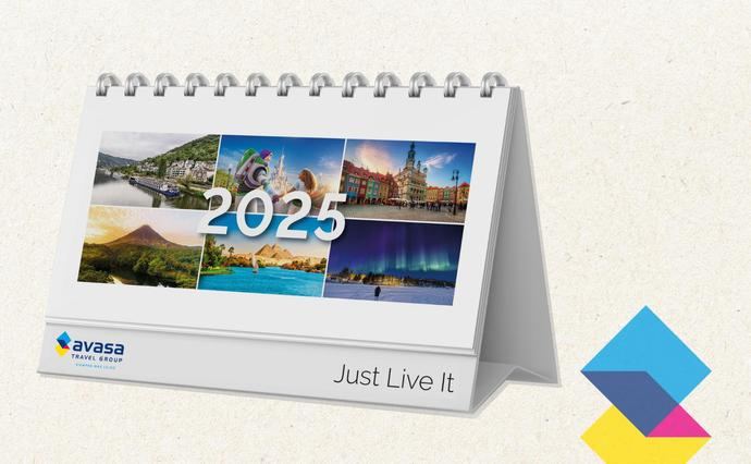 AVASA Travel Group presenta su nuevo calendario de sobremesa para 2025