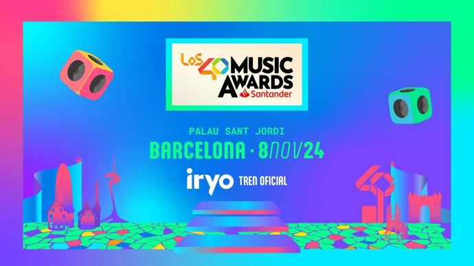 Iryo será el tren oficial de LOS40 Music Awards Santander 2024