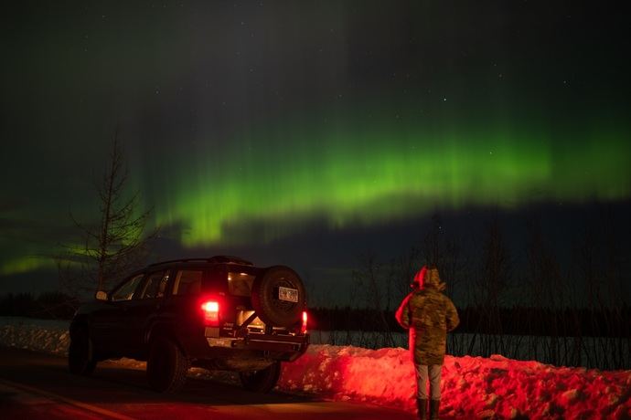 Aurora boreal en el país.