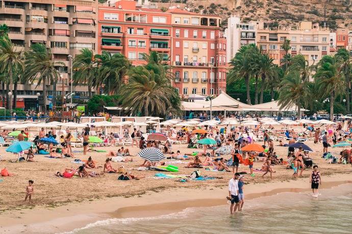 Playa en España.