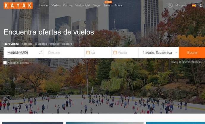Kayak incorpora las actividades turísticas a su oferta