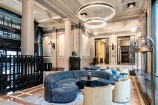 El lobby del renovado hotel.