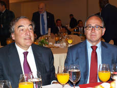 Luis Gallego y Juan Rosell, en el acto organizado por CEOE y CEPYME.