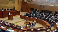 El diputado Ricardo Megías en un pleno anterior de la Asamblea de Madrid.