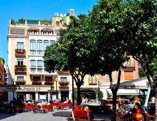 Plaza de las Flores, en Murcia.