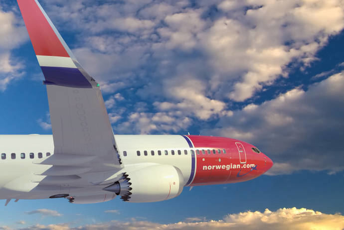 El grupo Norwegian registra 2,7 millones de pasajeros en agosto, un 10% más