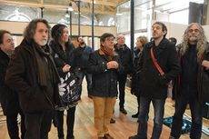 La visita del concejal de Cultura de Oviedo y los miembros de SOS Cultura.