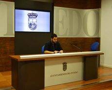 El concejal Rubén Rosón, en su comparecencia ante la prensa.
