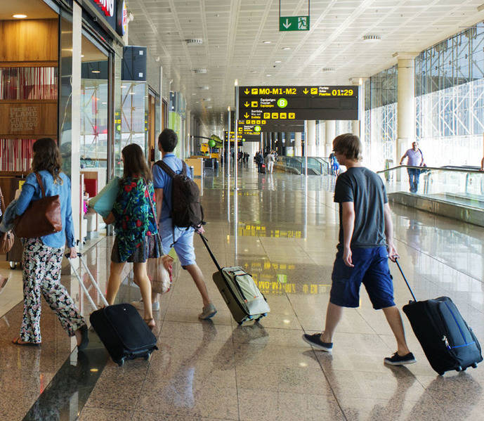Pasajeros aéreos.