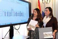 Miriam Díaz y Gema Igual presentan el proyecto de renovación de los edificios de la Península de la Magdalena.