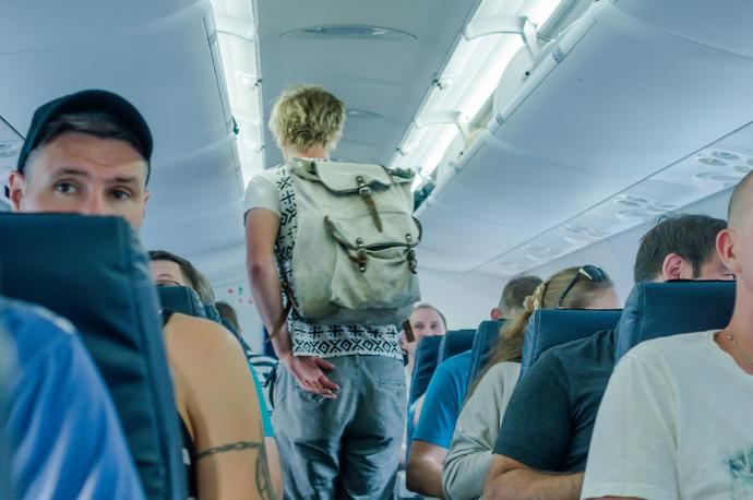 Pasajeros aéreos.