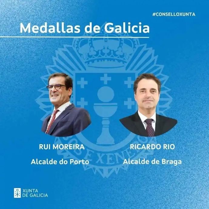 Reconocimientos a los alcaldes de Oporto y Braga.