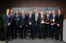 Miembros del Consejo Directivo de GEBTA España con los galardonados.