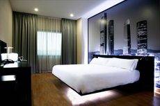 Una de las habitaciones del hotel.