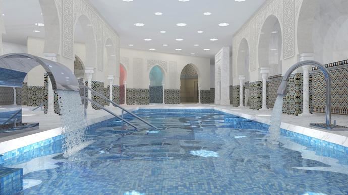 El Hotel Villa España, que abrirá en junio, contará con un gran espacio spa-wellness