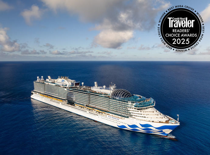 Sun Princess: Mejor Mega Crucero del Año en 2025 por Condé Nast Traveler