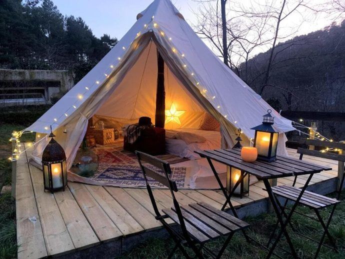 Los glampings crecen en diciembre debido a la época de fiestas navideñas