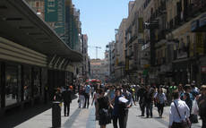 Imagen de turistas en Madrid. 