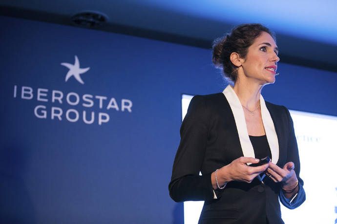La vicepresidenta del Grupo, Sabina Fluxá, en la presentación de las estrategias del Grupo. 