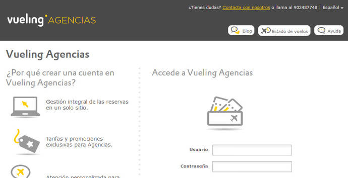 Vueling estrenará a lo largo de 2018 una nueva página web para agencias de viajes