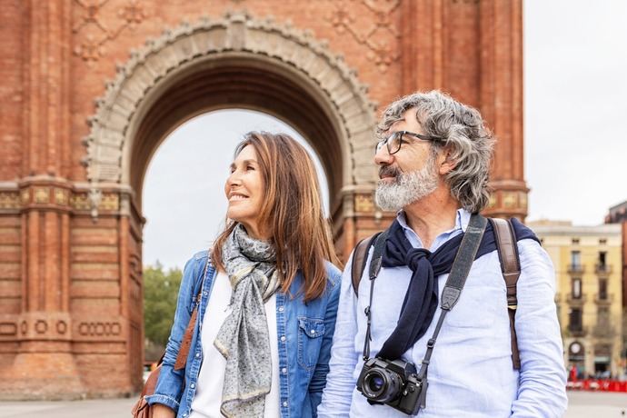 Turistas de viaje.